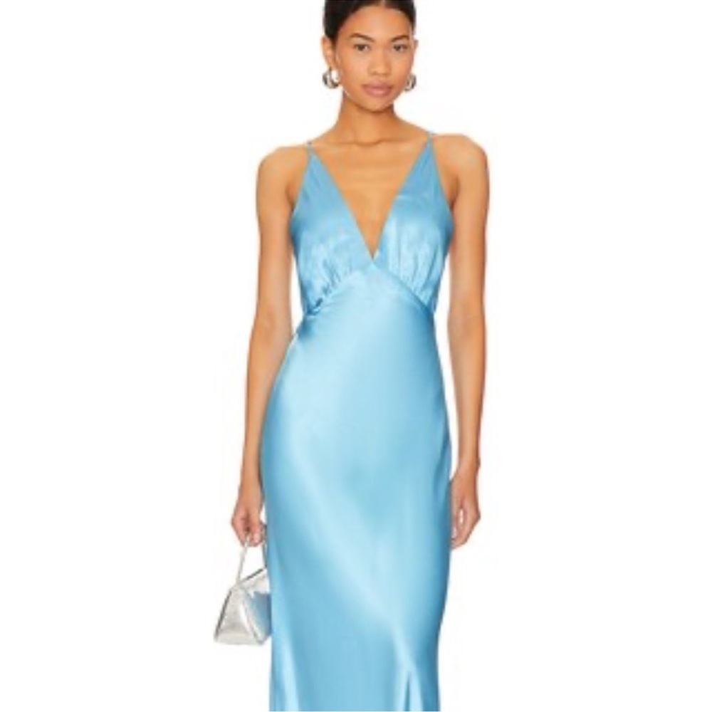 Bec + Bridge Lorelai V Maxi Dress in Tropez Blue